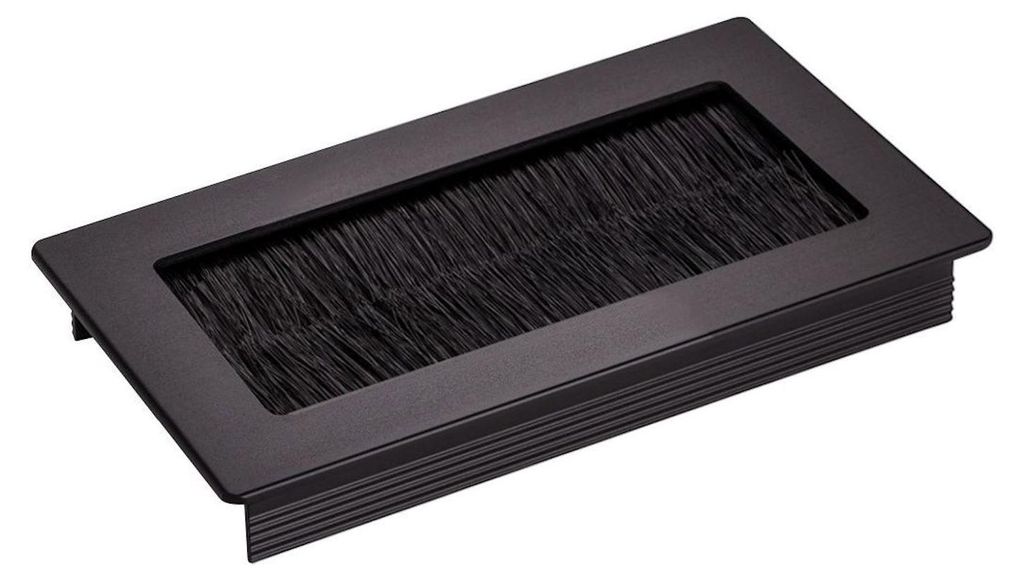 SOTECH Kabeldurchlass TONDO 100 x 70 x 17,3 mm schwarz – Kabeldurchführung Schreibtisch