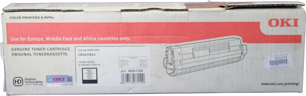 OKI 46861308 Toner Nero Originale per Stampanti C834 e C844 - 6