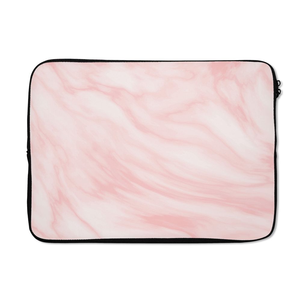 MuchoWow Laptop Hülle 14 ZollMarmor - Rosa - Weiß - Luxus - Marmoroptik Laptoptasche - Laptoptasche - Stoßsicher - Schutzhaube