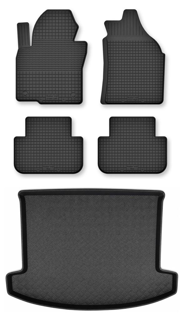 Rubberen automatten + kofferbakmat voor Kia Carens IV Productafbeelding 