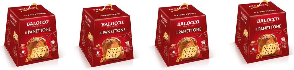4x Balocco Il Panettone Weihnachts kuchen mit Rosinen und Produktbild 
