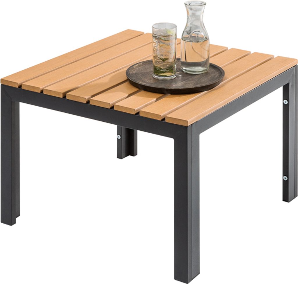 Outdoor Garten Tisch ORLANDO LOUNGE 60cm schwarz wetterfest