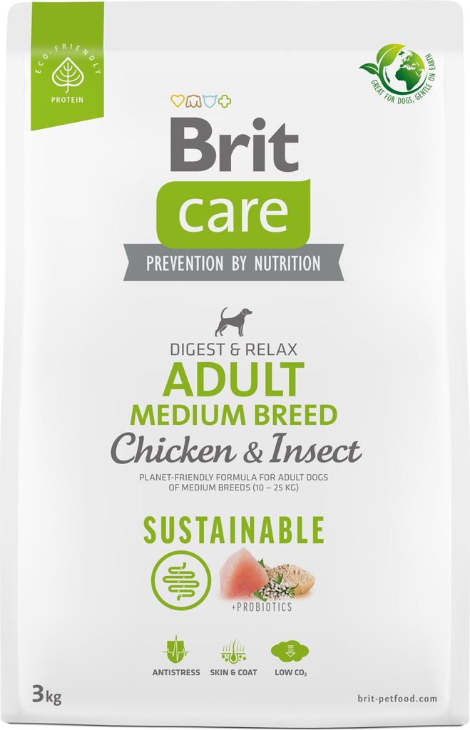 Brit Care Sustainable Adult Med Chicken Insect 3kg