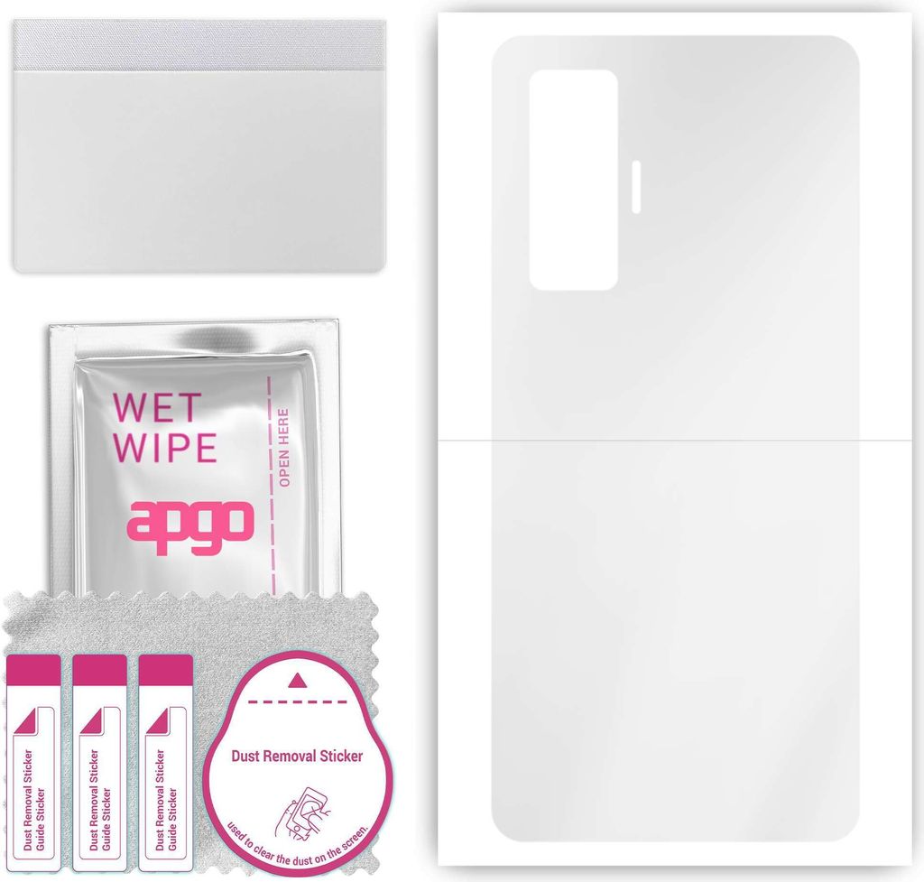 apgo Rückseite Schutzfolie, klar, kompatibel mit Vivo iQOO 5 Pro, Hinten Hydrogel-Displayschutzfolie mit Positionierhilfe, kratzfest, einfache Mon...