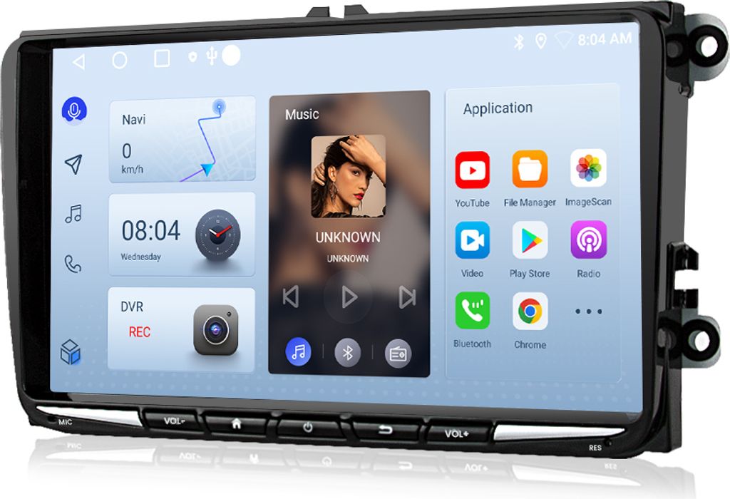 9 "Android13 Autorádio 6+128 GPS SWC WIFI NAVI für VW Golf Obrázok produktu 