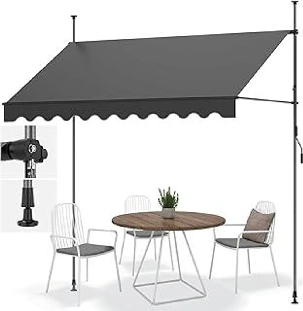 Tenda da Sole Anti-UV 300x120cm - Struttura Professionale Alluminio