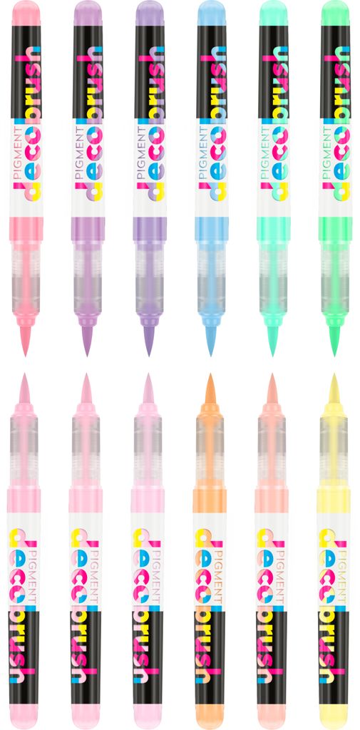 Karin Brushmarker Pigment Set Pastell 12 Stück Acrylmarker