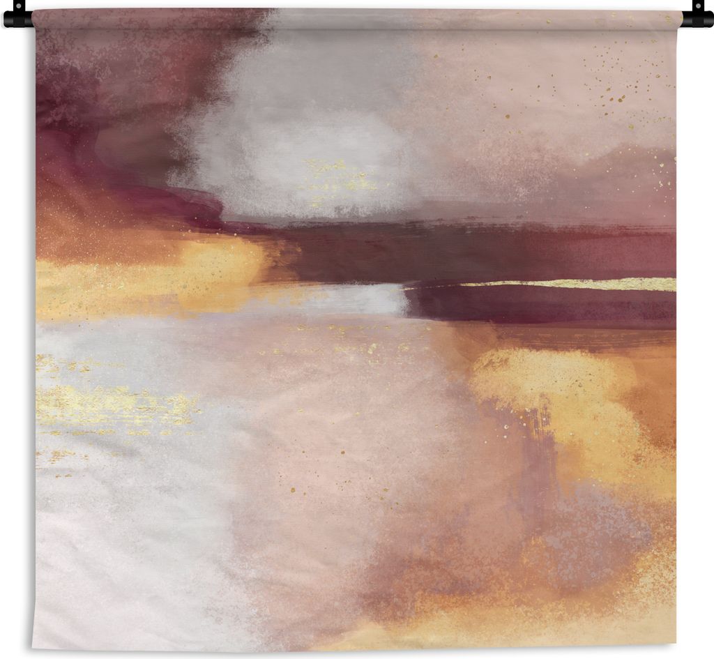 MuchoWow Wandteppich Wandbehang Malen - Abstrakt - Pastell 60x60 cm Tapisserie Dekoration Wandtuch - Dekorationen - Wand Decke