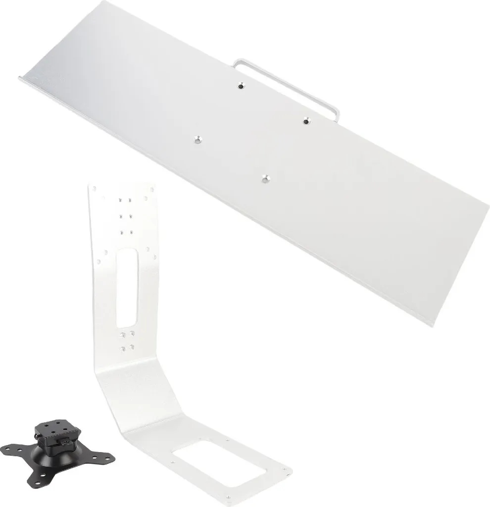 Support d'ordinateur aluminium gris sidéral avec socle écran et clavier