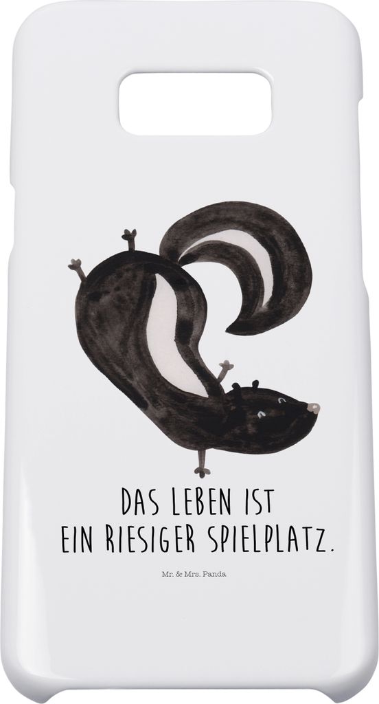 Mr. & Mrs. Panda Samsung Galaxy S8 plus Handyhülle Stinktier Handstand - Weiß - Geschenk, Skunk, Stinki, Spielplatz, Cover, Handy, Wildtier, Hül...