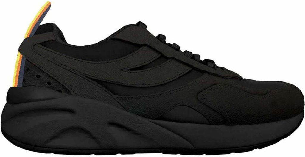 Schwarze Running-Schuhe K3117gw mit dicker Sohle und Ripstop-Nylon-Einsätzen