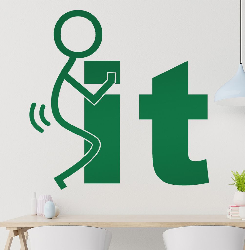 Fuck It Wandtattoo in 6 Größen - Wandaufkleber Wall Sticker - Dekoration, Küche, Wohnzimmer, Schlafzimmer, Badezimmer