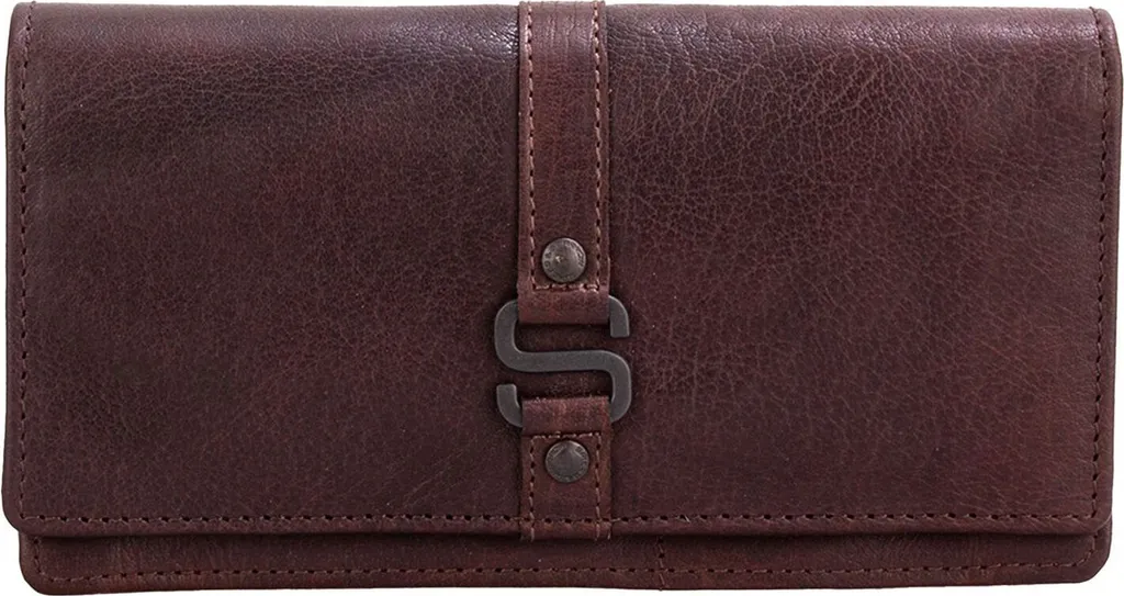 Portafoglio Spikes & Sparrow Gayle Pelle RFID Marrone Scuro - Vera Pelle