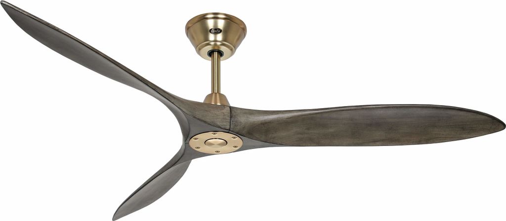 Energiespar Deckenventilator mit Fernbedienung Eco Airscrew 152 cm Messing / Grey Washed