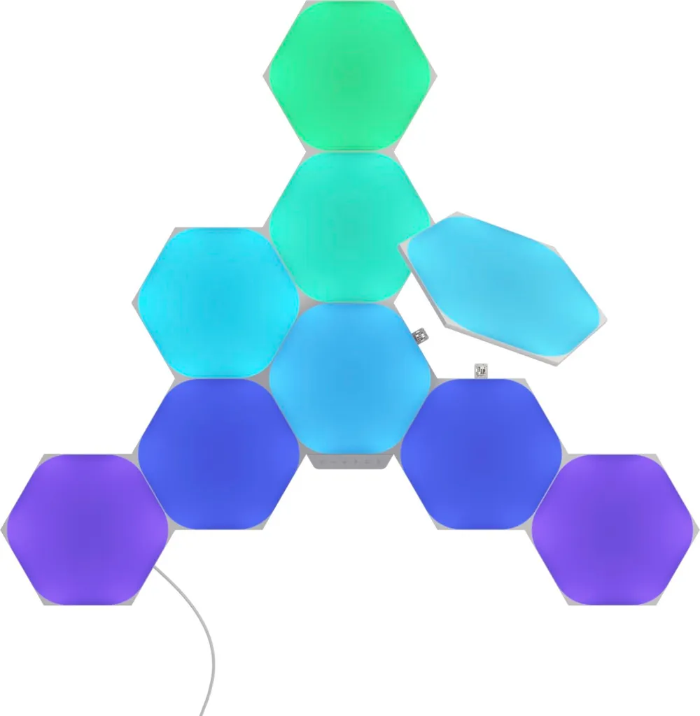 Kit Nanoleaf Shapes Hexagons 9 PK Éclairage Modulaire et Tactile RVB