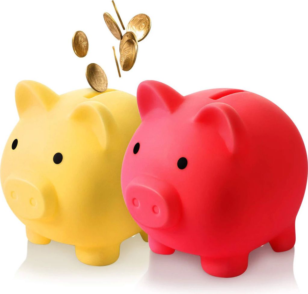 Stück süßes Sparschwein, süßes Plastikschwein, Spardose für Erwachsene, unzerbrechliches Sparschwein, Schweinchen-Spardose, Münzbank, Plasti...