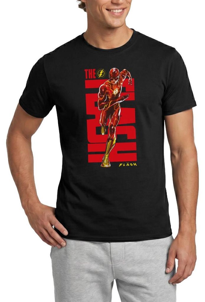 Spreadshirt The Flash Speedster Rotes Logo Männer T-Shirt, 3XL, Schwarz