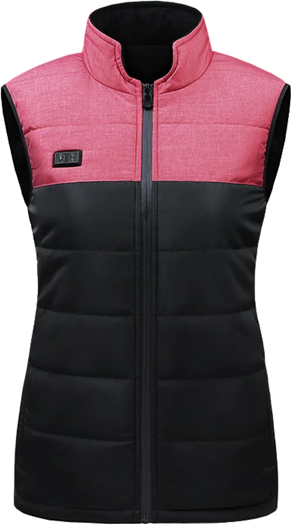 Gilet chauffant électrique sans manches Noir/Rouge Taille M - INF