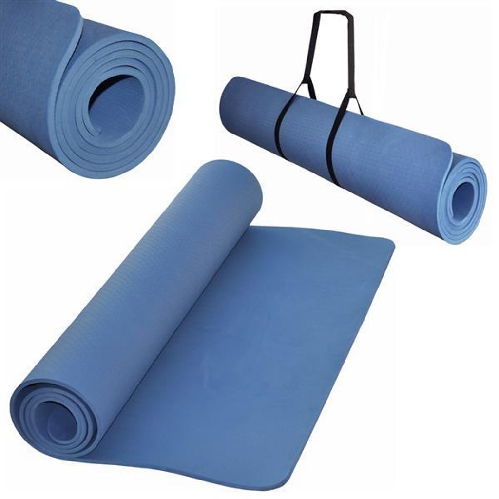 XXL Komfort Yogamatte BLAU – Hautfreundlich, Produktbild 
