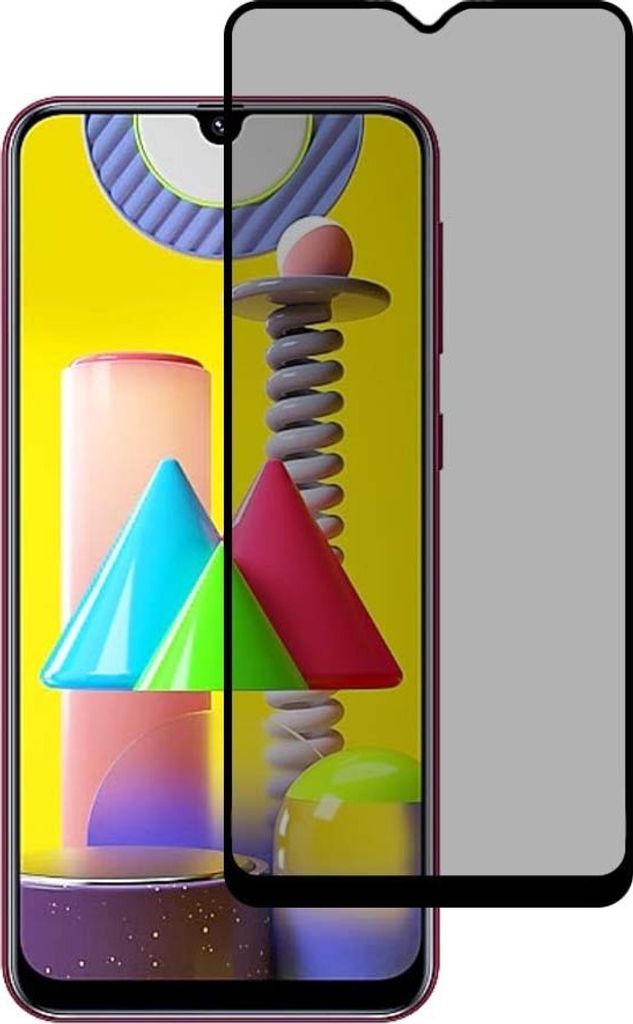 Smartphonica Privatsphäre volle Abdeckung für Samsung Galaxy M31 gehärtetem Glas Bildschirmschutz aus gehärtetem Glas mit abgerundeten Ecken
