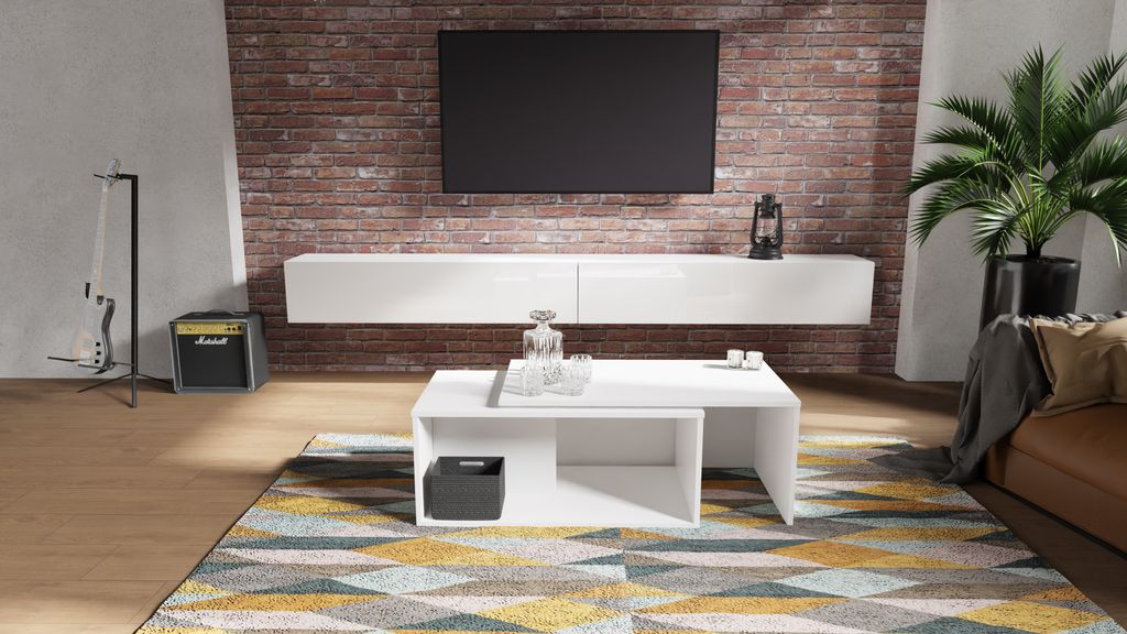 PLATAN ROOM Fernsehschrank TV-Lowboard 280 cm (2x140) In Produktbild 3