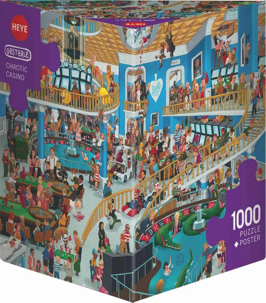 Puzzle HEYE 1000 pièces Chaotic Casino - Fini les pièces fragiles et floues