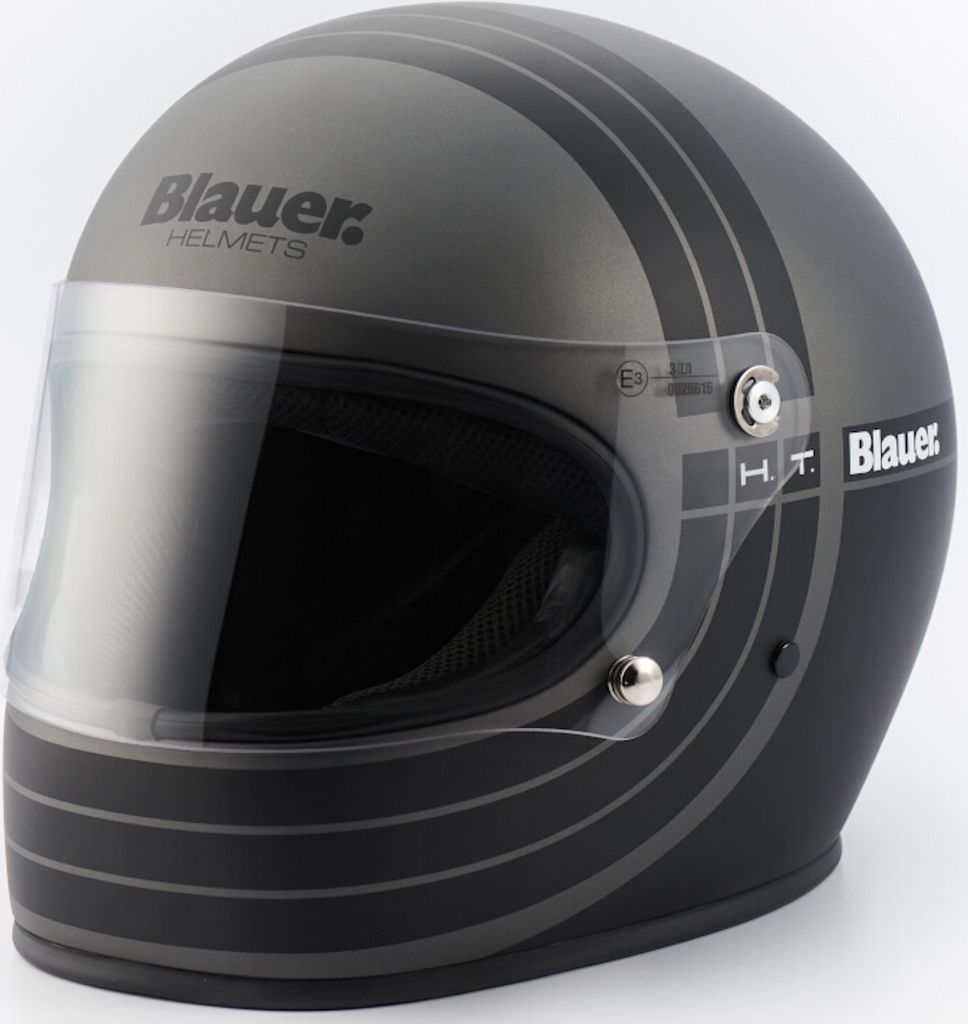 Blauer 80's Helm, schwarz/titan, XL Produktbild 