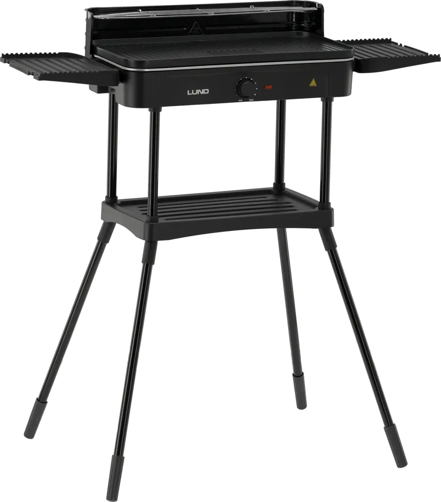 Barbecue électrique sur pied 2200W avec grande plaque de 50 x 25 cm