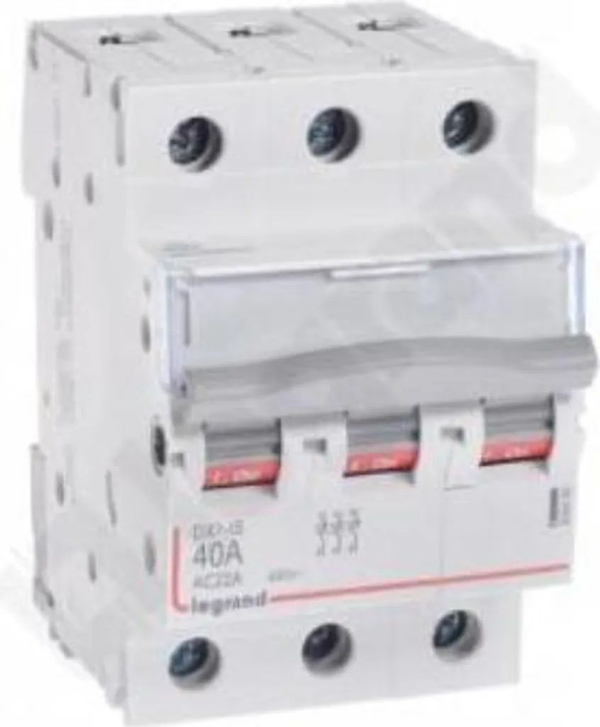 Interrupteur de Coupure Legrand DX3 3 Pôles 40A pour Installation 3P