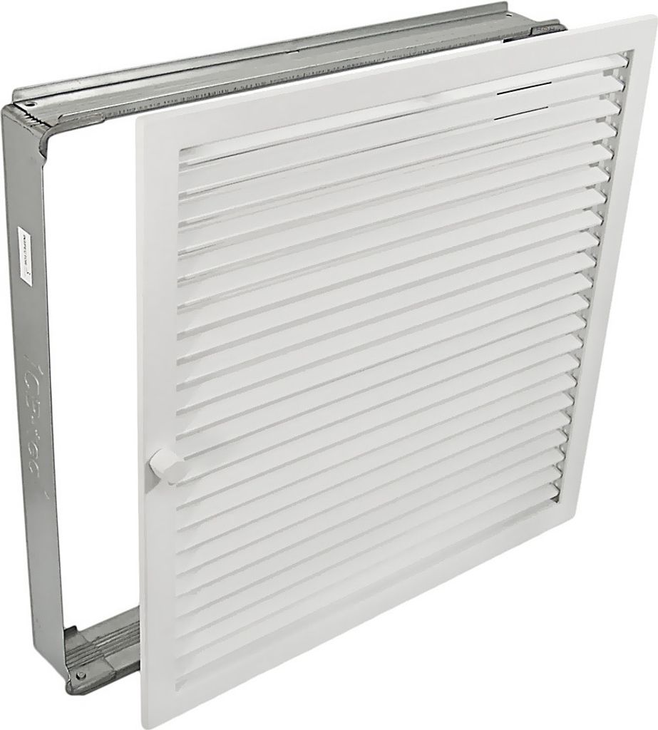 Warmluftgitter WG 4545 W Lüftungsgitter Weiss 450 x 450mm Zuluft Abluftgitter