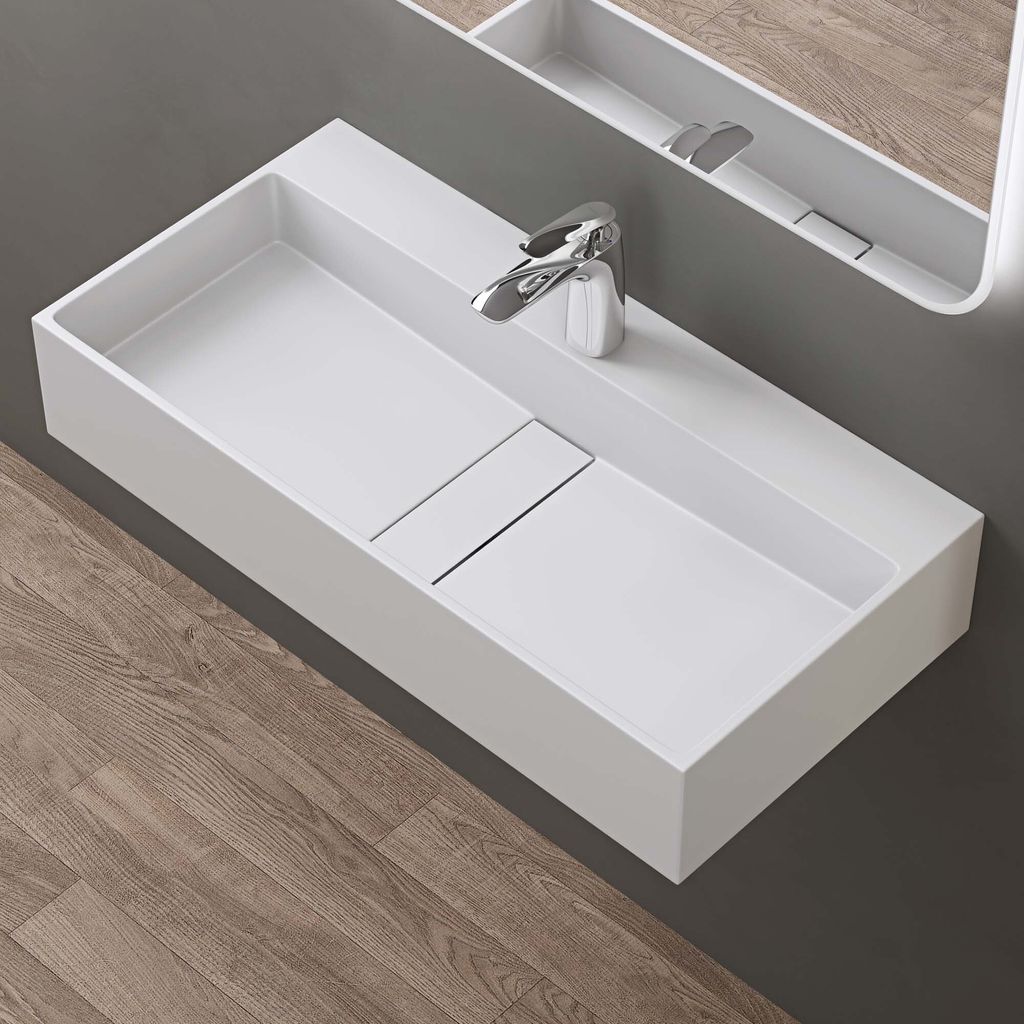 doporro Waschbecken Hängewaschbecken 80x40x14cm, Produktbild 