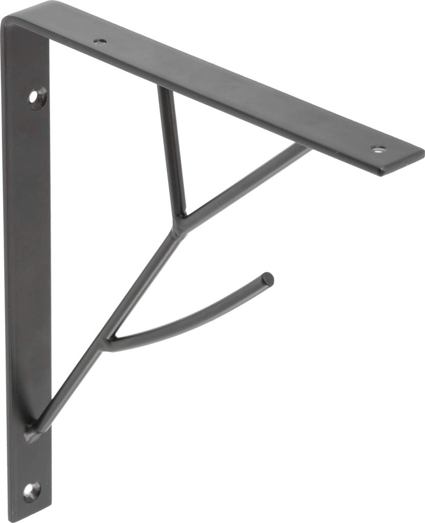 GTV Regalträger 20x17 cm I Schwarz matt I Retro Industrial Metall Wandträger I Regalhalter für Wandregal I PP-TREE-20M