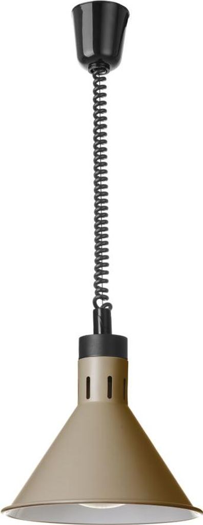 Höhenverstellbare Wärmelampe konisch, Beige, 230V/250W, 275x(H)250mm