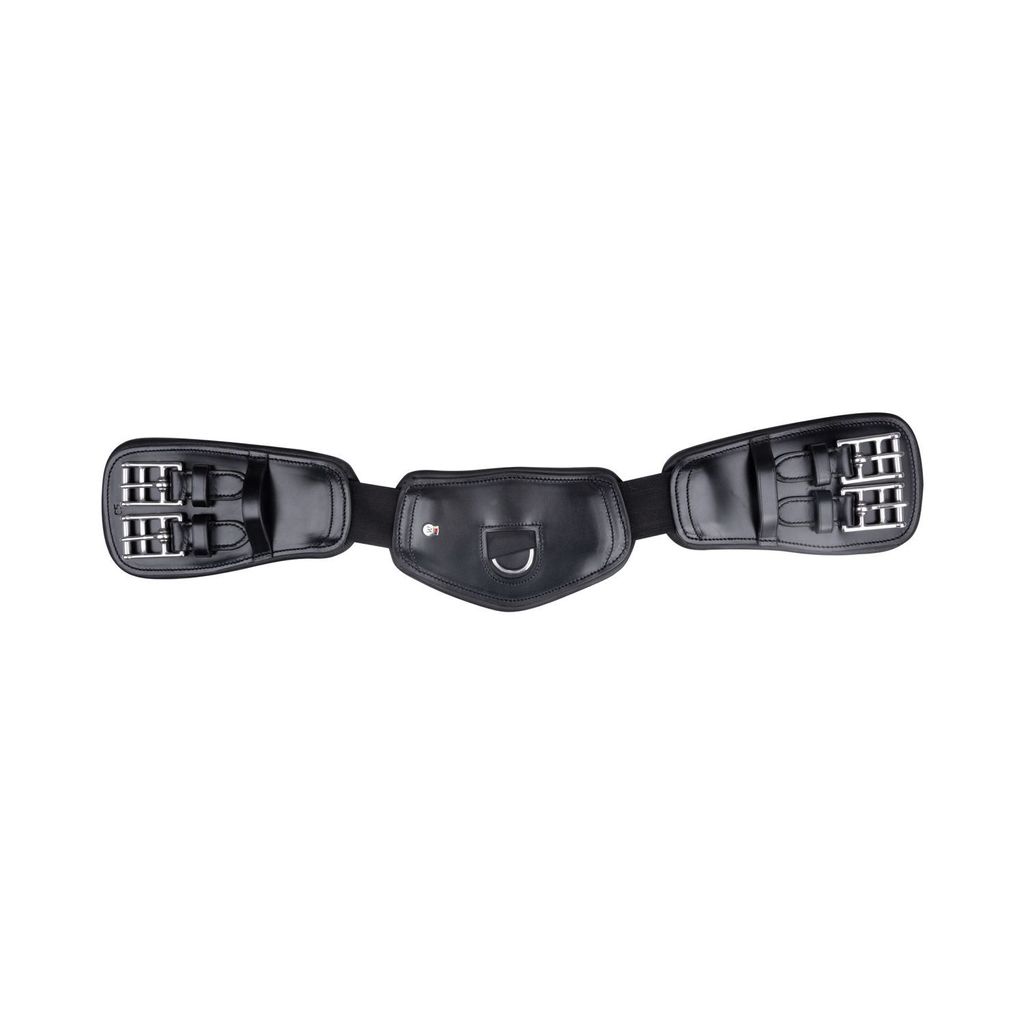 Waldhausen Lederkurzgurt Elastik, Edelstahl Rollschnallen, anatomisch, Farbe:schwarz, Größe:70 cm
