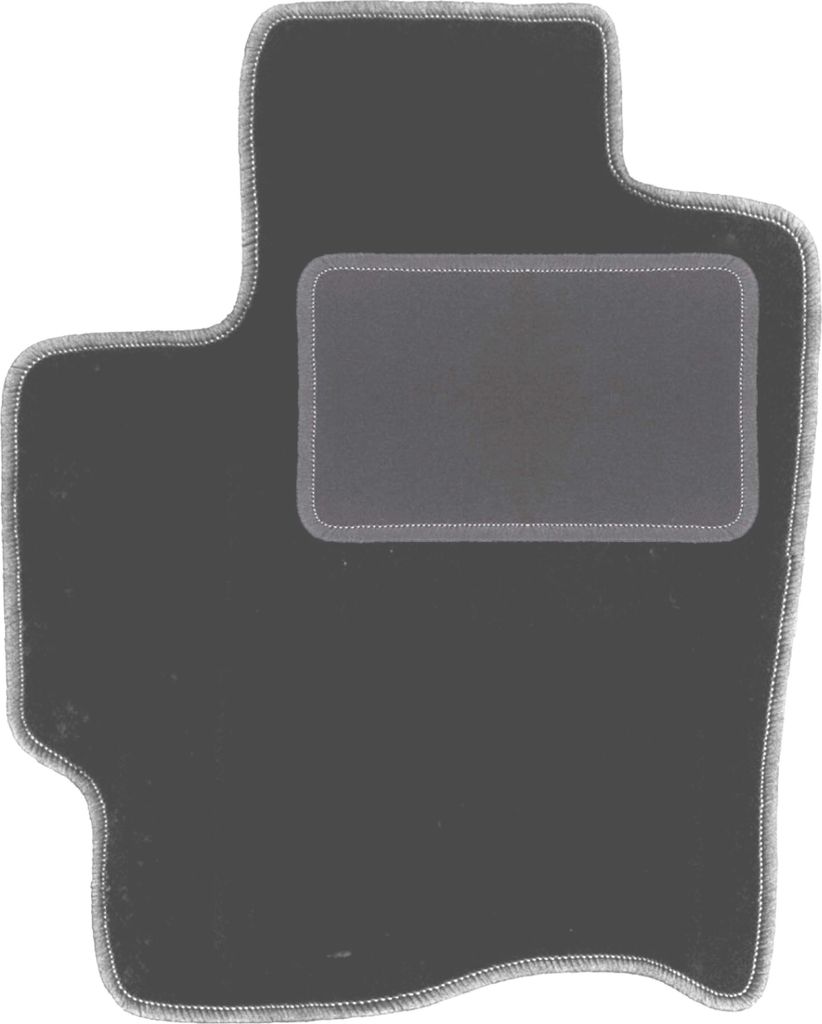 Fahrerfußmatte Velours graphit passend für Mazda Premacy I (1999-2005, Minivan) – mit Befestigungen – passgenau