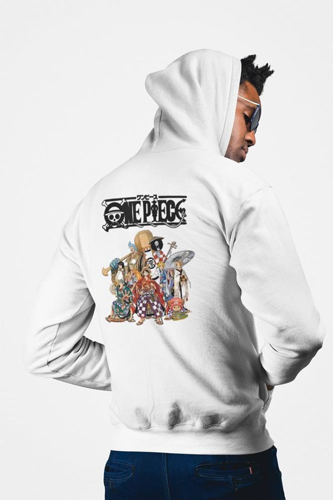 D&B Uni Hoodie ZIPMO00038 One Piece Weiß-Größe 3XL