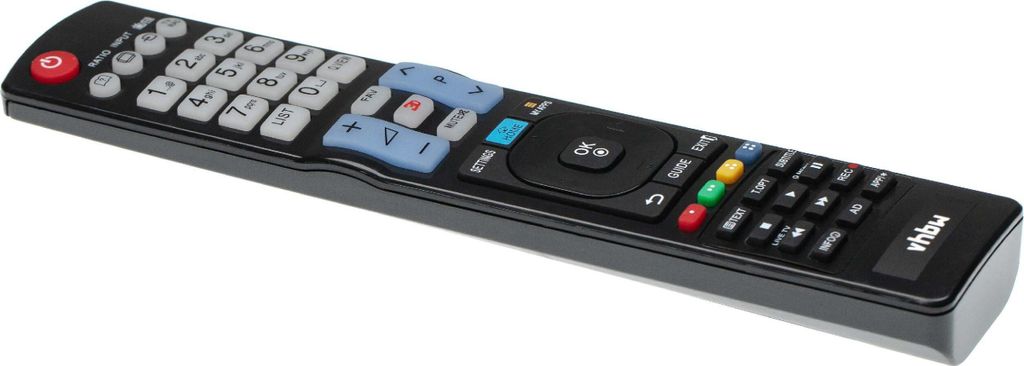 vhbw Fernbedienung kompatibel mit LG 32LM6200, 37LN540B, 32LN5400, 42LM6410, 42LM6200, 32LM6400, 32LM6410 Fernseher, TV - Ersatzfernbedienung