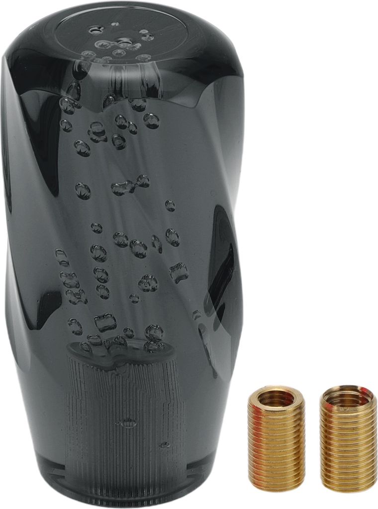 Auto Schaltknauf 10cm Langlebig | Vorderer Schalthebelknauf Universal fš¹r Automatik- und Schaltfahrzeuge Acryl Schwarz mit 2 Adaptern 1 Set