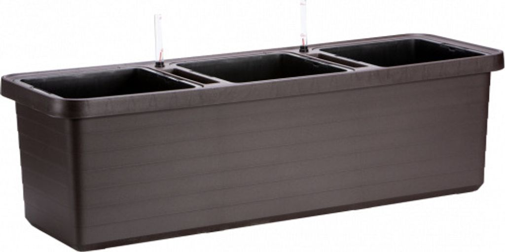 Plastia Bewässerungskasten Set 'Berberis Trio' – Anthrazit, 117 X 39 X 35 Cm – Für Garten Und Balkon