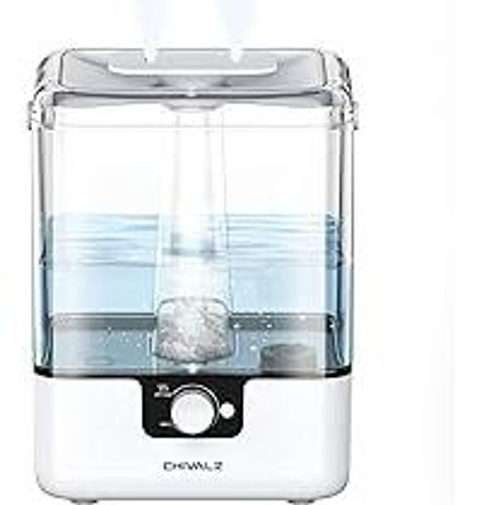 CHIVALZ Top Fill Luftbefeuchter für Große Räume, 6L mit Nachtlicht, 360°Drehbare Düse Humidifier, 26dB, 50H Aroma Diffuser für Schlafzimmer K...