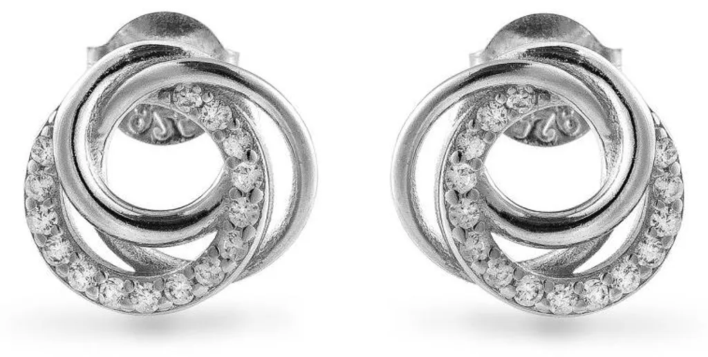 Boucles d'oreilles en argent AJNS0068 pour mariages et soirées chics