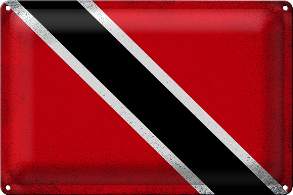 Blechschild Flagge Trinidad und Tobago 30x20cm Flag Vintage tin sig