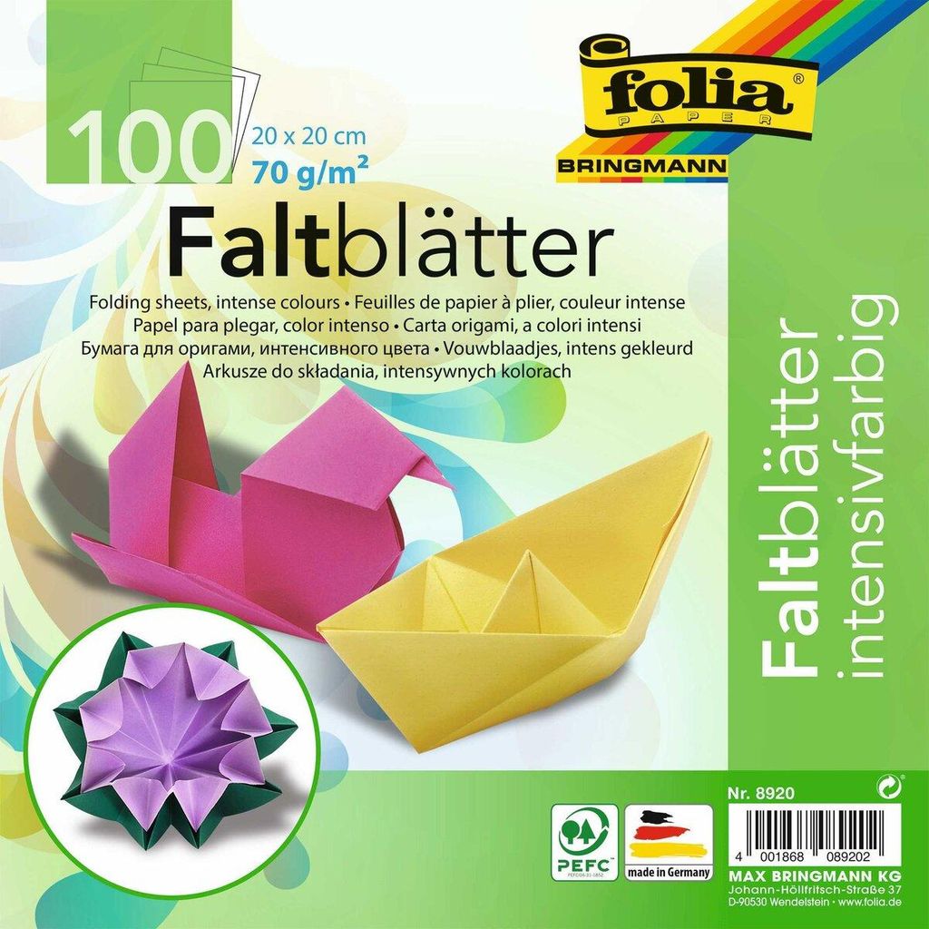 Folia letáky 70g/m², 20x20cm, 100 listov, 10 farieb Obrázok produktu 