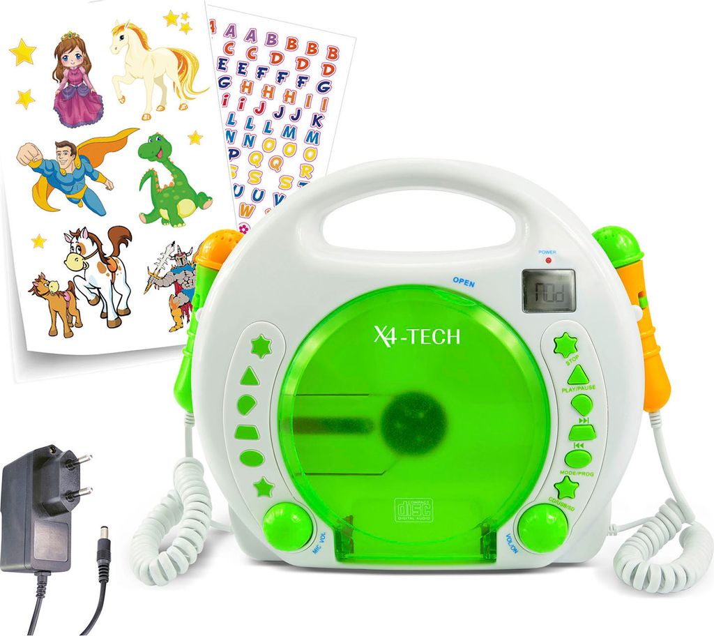X4-TECH Kinder CD-Player Bobby Joey MP3 mit Akku und Produktbild 