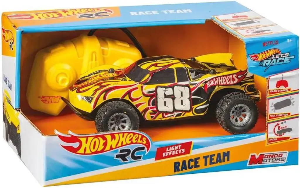 Hot Wheels RC Race Team Happy People - Voiture de Course avec Turbo