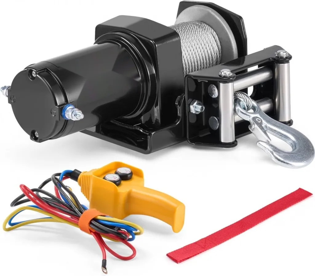 Treuil 12V robuste 907kg avec câble 7 brins - Performance et fiabilité