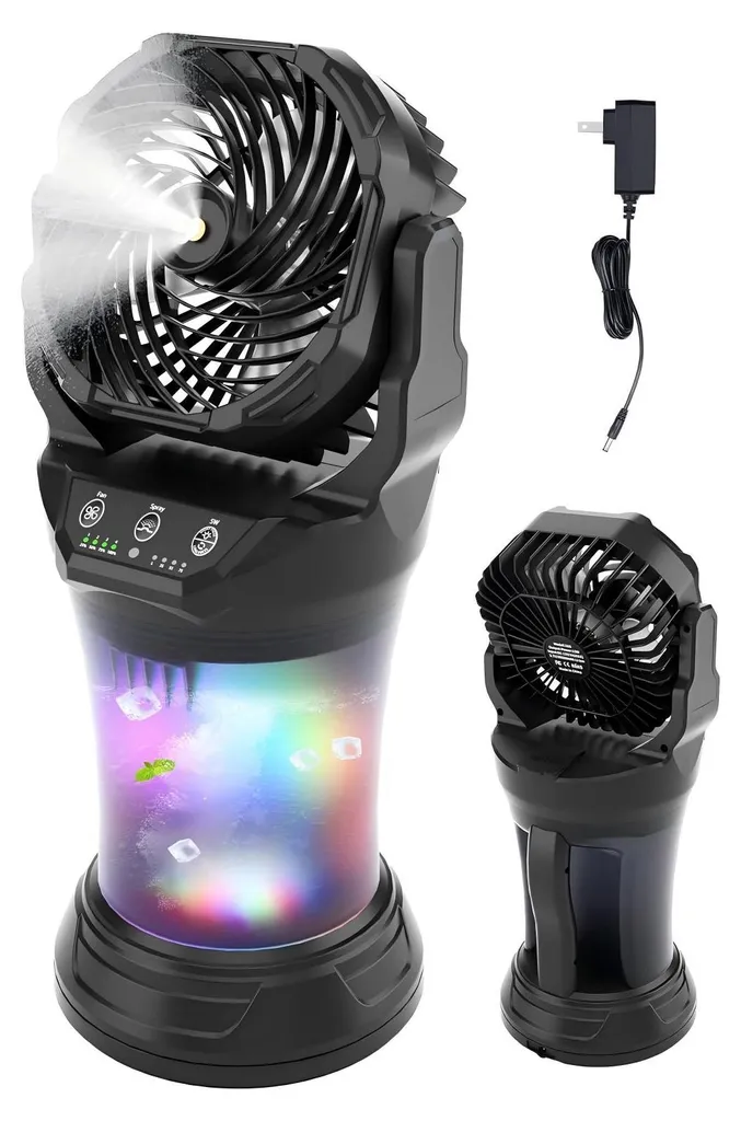 Ventilateur Brume AIORBER contre la Chaleur : 15000mAh et 2L d'Eau