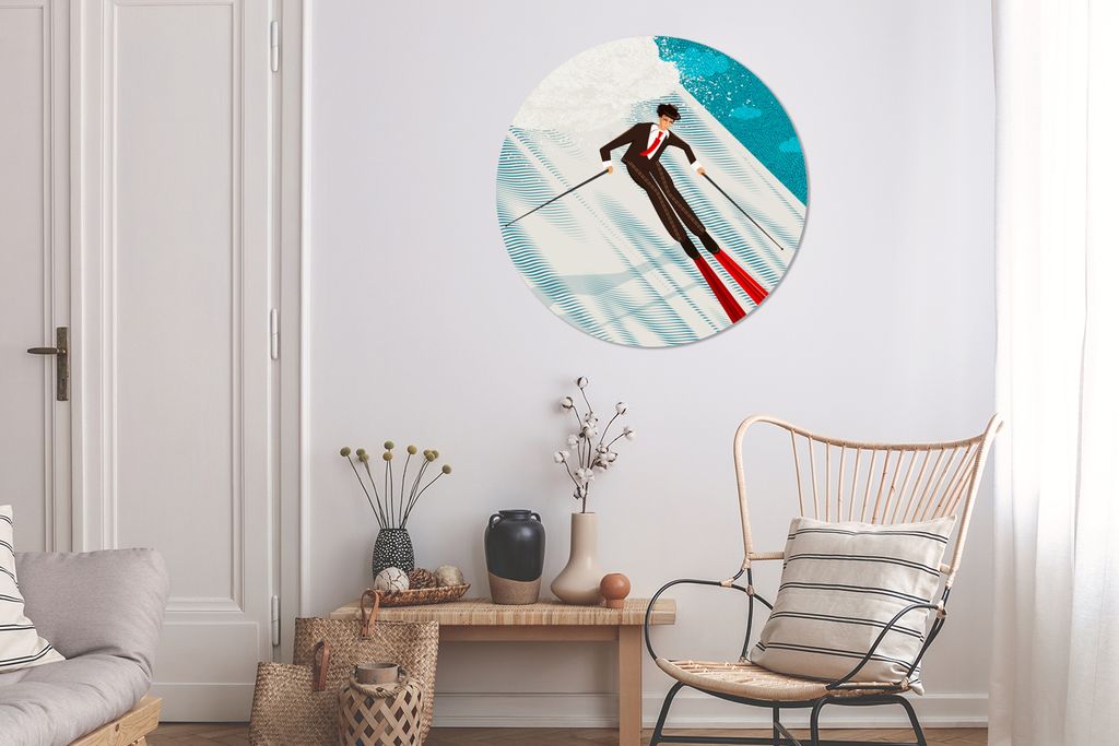 MuchoWow - Wand-Kreis - Wohnzimmer - Bild - Runde - Wanddeko - Dibond - Kunstdrucke