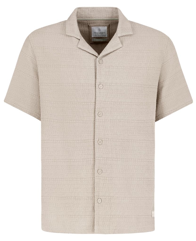 Eight2Nine Bequemes Kurzarmshirt V-Ausschnitt Unifarben Casual Größe: XXL