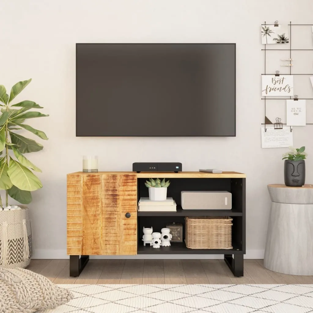Mobile Porta TV 80x33x46 cm Mango Massiccio | Arredo Living Esclusivo
